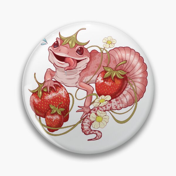 Item preview, Cutr pink strawberry gecko designed and sold by Miska-art.