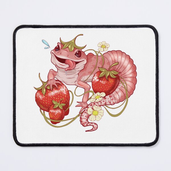 Item preview, Cutr pink strawberry gecko designed and sold by Miska-art.