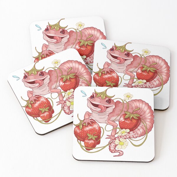 Item preview, Cutr pink strawberry gecko designed and sold by Miska-art.