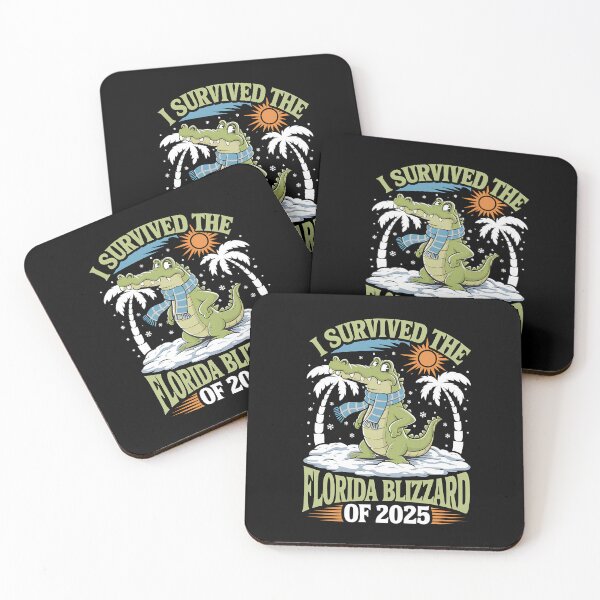 Item preview, I Survived The Florida Blizzard of 2025 - This funny gift is perfect for Floridians, snowbirds, vacationers, and anyone who loves tropical humor and unique designs. designed and sold by ZyziowskyArt.