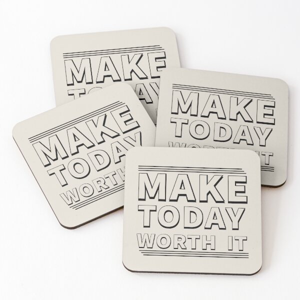 Item preview, Make Today Worth It – Motivational Typography Design designed and sold by pmker.