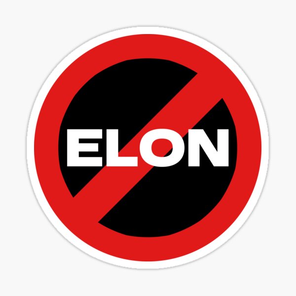 Item preview, NO Elon - Anti Elon Musk Tesla Bumper designed and sold by brkvdesign.