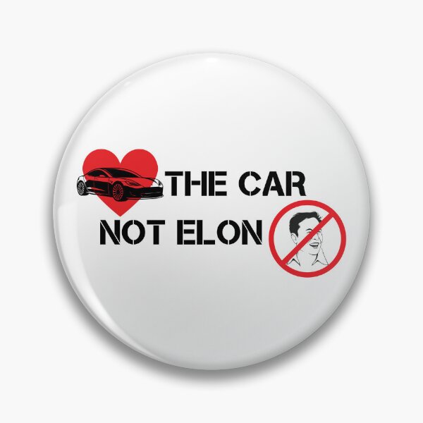 Item preview, Love the car not Elon Musk Tesla bumper white designed and sold by ChataMaroon.