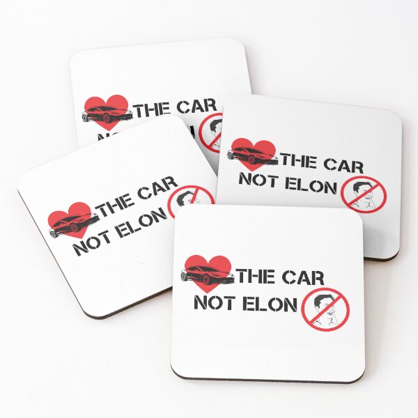 Item preview, Love the car not Elon Musk Tesla bumper white designed and sold by ChataMaroon.