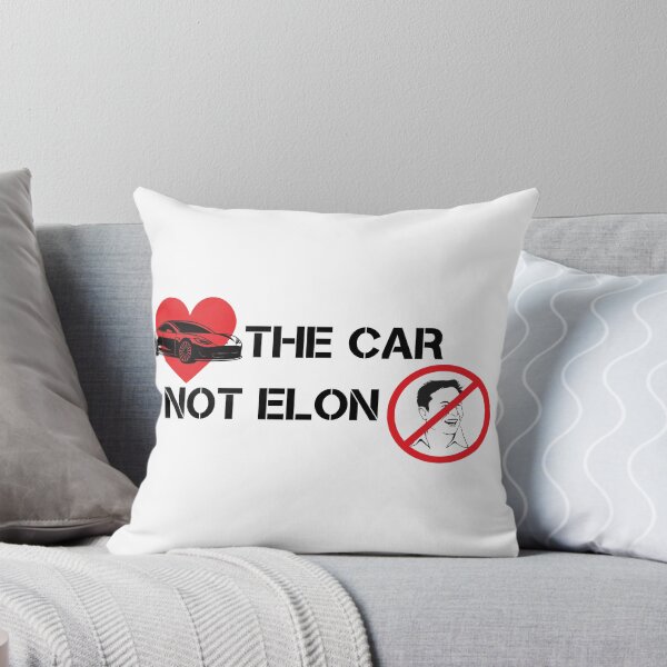 Item preview, Love the car not Elon Musk Tesla bumper white designed and sold by ChataMaroon.
