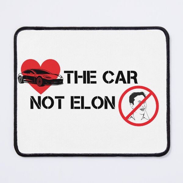 Item preview, Love the car not Elon Musk Tesla bumper white designed and sold by ChataMaroon.