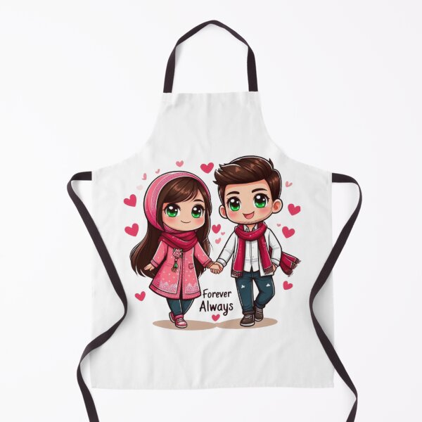 Item preview,  Forever Always – Cute Couple Illustration designed and sold by artistmagicshop.