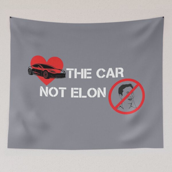 Item preview, Love the car not Elon Musk Tesla bumper designed and sold by ChataMaroon.