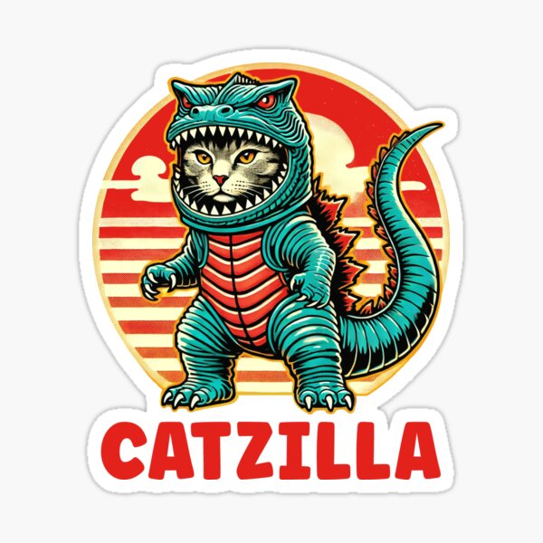 Item preview, Catzilla Cat Lover Cat Mom Cat Dad designed and sold by BlueBerry-Pengu.
