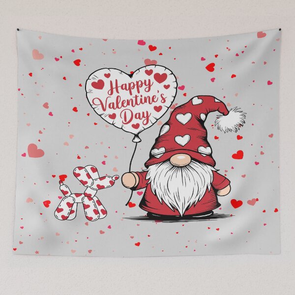Item preview, Valentine Gnome & Balloon Dog | Cute Valentine’s Day Art designed and sold by Gnome to Express.