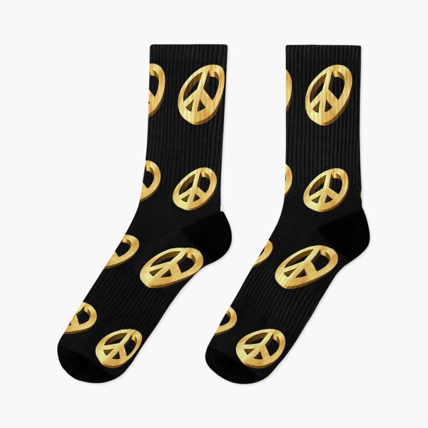 Item preview, Gold 3D Peace Symbol – Shiny Metallic Design designed and sold by CreaTwinkles.
