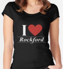 I Love Rockford - Gift for Proud Illinoisan From Rockford Illinois IL Women's Fitted Scoop T-Shirt