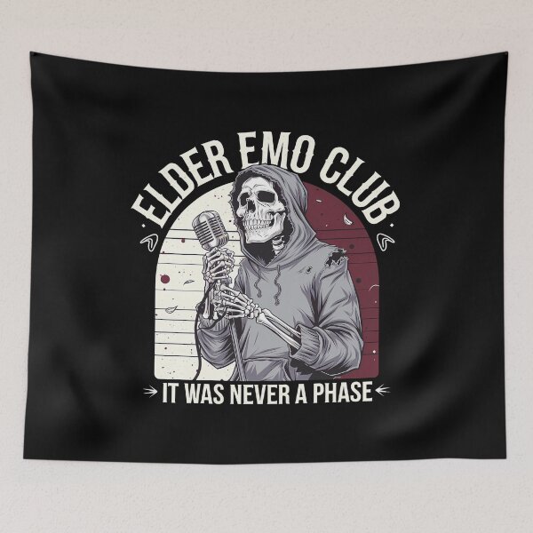 Item preview, Elder Emo Club It Was Never A Phase - This is the perfect gift for any elder emo who still lives and breathes pop-punk, alternative rock, and gothic aesthetics, proving that it was never just a phase! designed and sold by ZyziowskyArt.