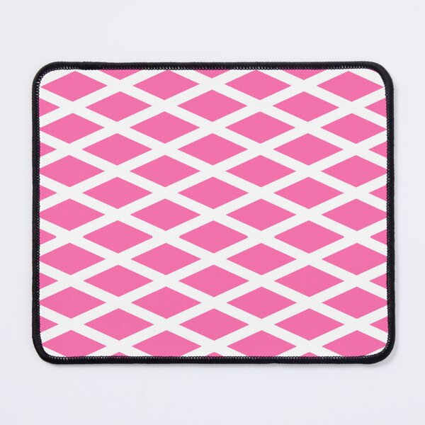 Item preview, Modern Pink And White Geometric Diamond Checked Shaped Pattern designed and sold by SpinklyCreations.