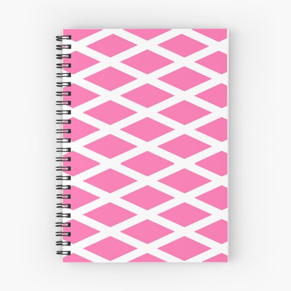 Item preview, Modern Pink And White Geometric Diamond Checked Shaped Pattern designed and sold by SpinklyCreations.