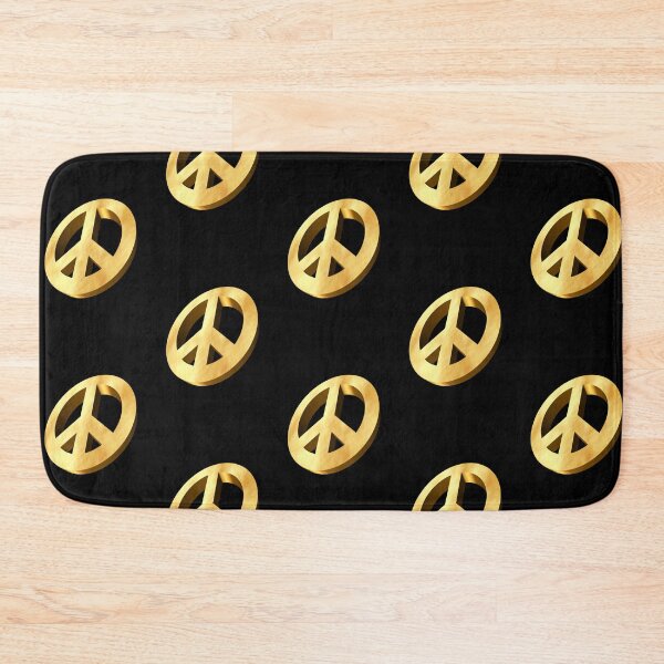 Item preview, Gold 3D Peace Symbol – Shiny Metallic Design designed and sold by CreaTwinkles.