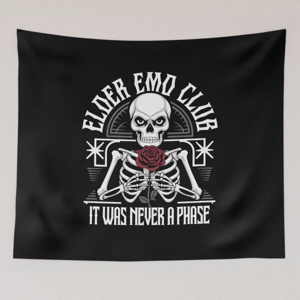 Item preview, Elder Emo Club It Was Never A Phase - This is the perfect gift for any elder emo who still lives and breathes pop-punk, alternative rock, and gothic aesthetics, proving that it was never just a phase! designed and sold by ZyziowskyArt.
