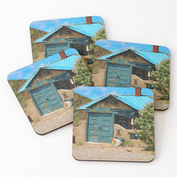 Item preview, Charming adobe house in Taos, New Mexico captured in watercolor style designed and sold by GestaltImagery.