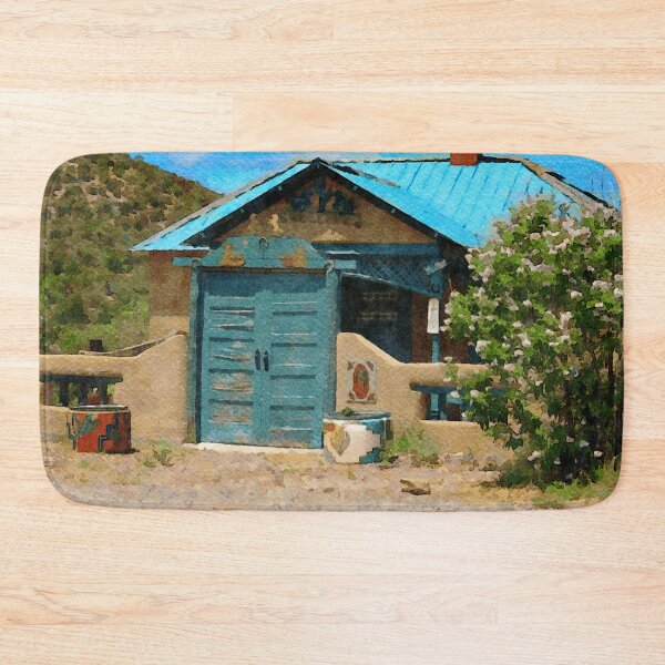 Item preview, Charming adobe house in Taos, New Mexico captured in watercolor style designed and sold by GestaltImagery.
