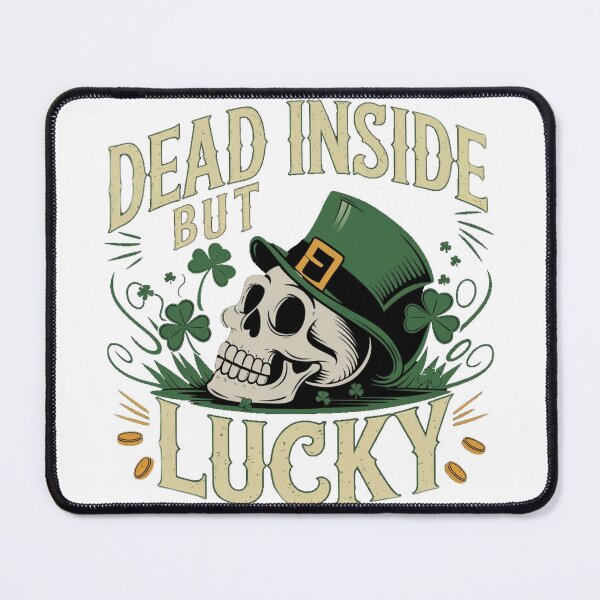 Item preview, „Dead Inside But Lucky – St. Patrick's Day Skull Design” designed and sold by Tomasz Siennicki.
