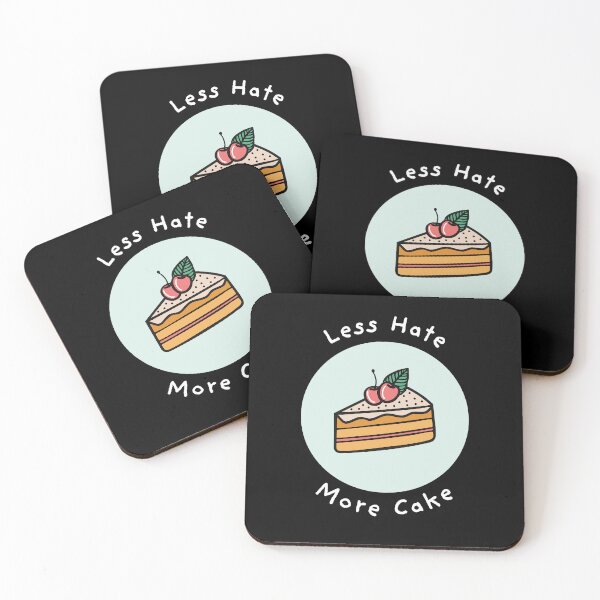 Item preview, Less Hate More Cake Cute food art for sweet lovers designed and sold by GosiaArtGarden.