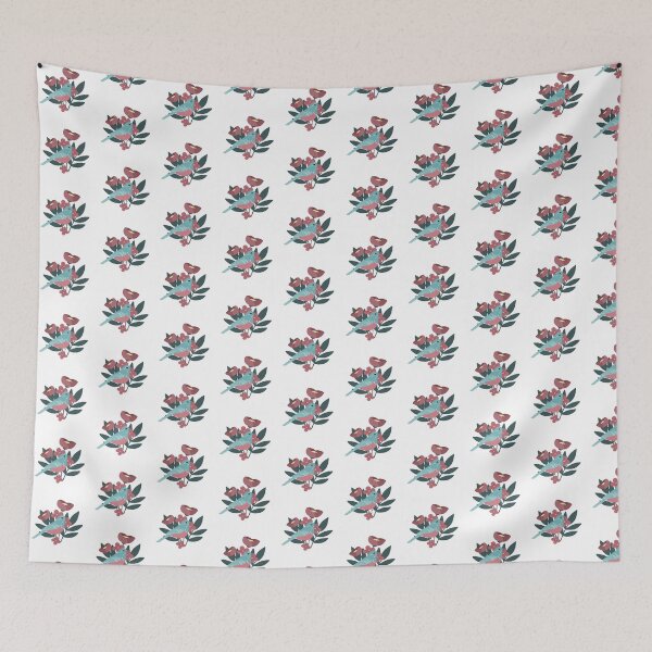 Item preview, bird and flowers soft colors designed and sold by SYLVIE TERRIER.