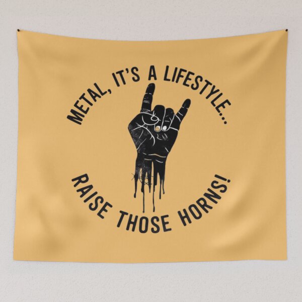 Item preview, METAL, IT'S A LIFESTYLE, RAISE THOSE HORNS! designed and sold by 123ks.