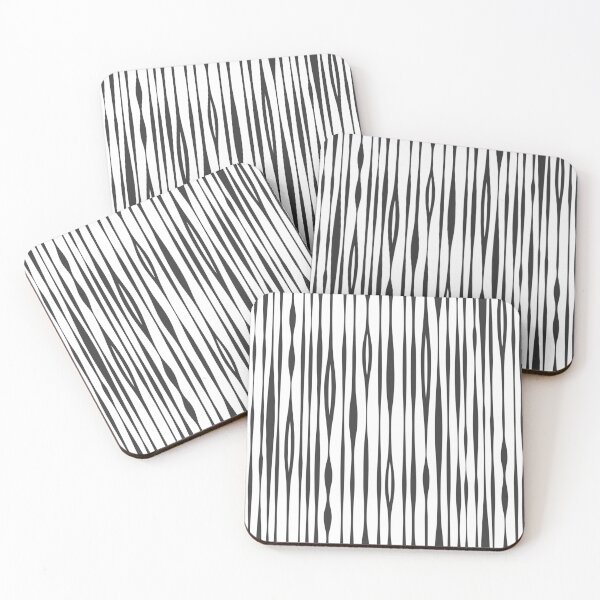 Item preview, Black and white abstract wavy stripes designed and sold by Irina-Tsaran.