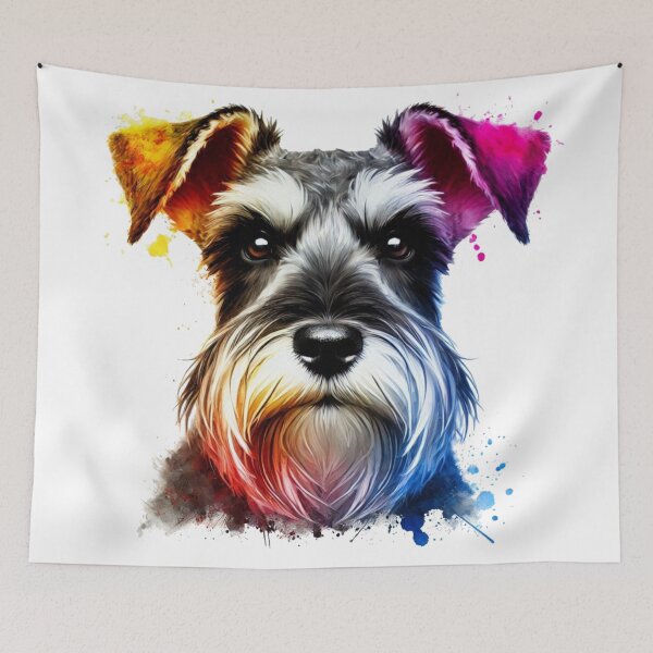Item preview, Schnauzer Watercolor Portrait  designed and sold by MaedK.