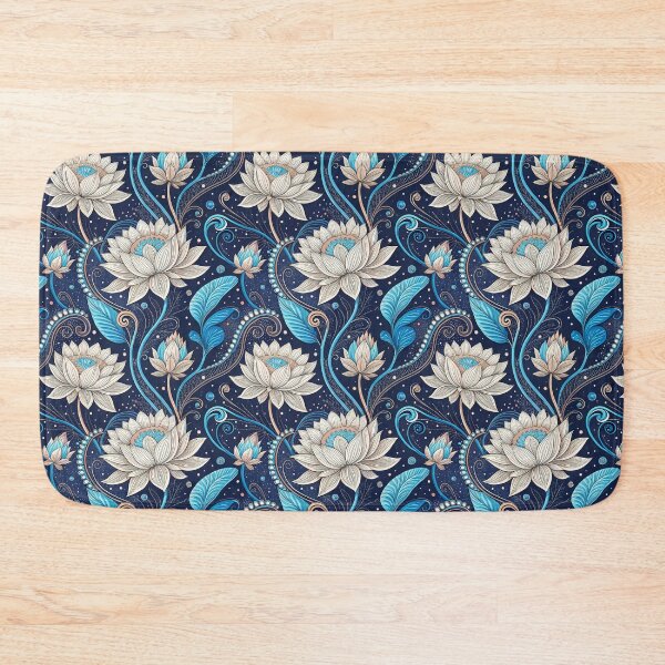 Item preview, Lotus Blue black patten designed and sold by Culopop.