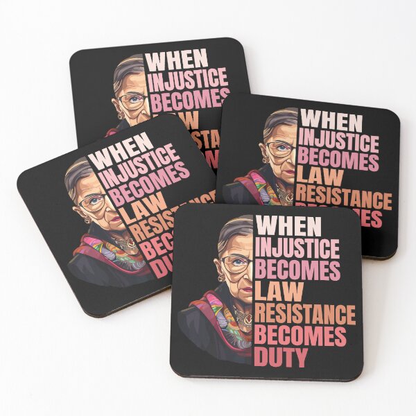 Item preview, RBG Quote When Injustice Becomes Law Resistance Becomes Duty designed and sold by jaggyboy.