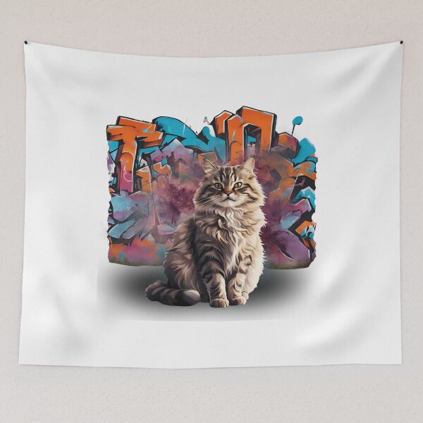 Item preview, Urban Street Cat And Graffiti Art Feline Vibes designed and sold by Angellacelin.