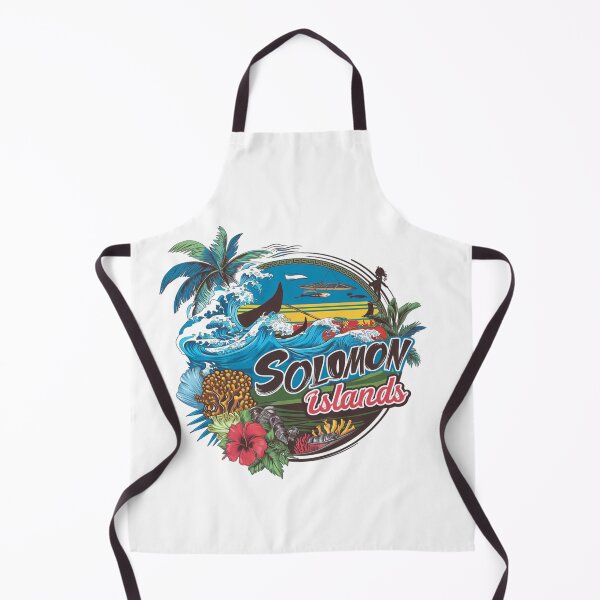Item preview, Solomon Islands Welcomes Flag Map Honiara, Guadalcanal, lagoons designed and sold by AnimalsDH305.