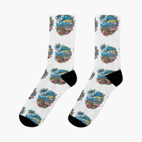 Item preview, Solomon Islands Welcomes Flag Map Honiara, Guadalcanal, lagoons designed and sold by AnimalsDH305.