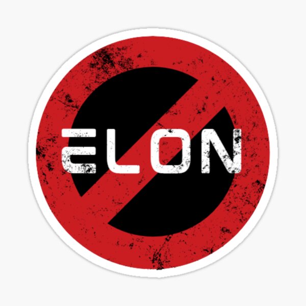 Item preview, Anti Elon Stop sign - Tesla Bumper designed and sold by ChataMaroon.