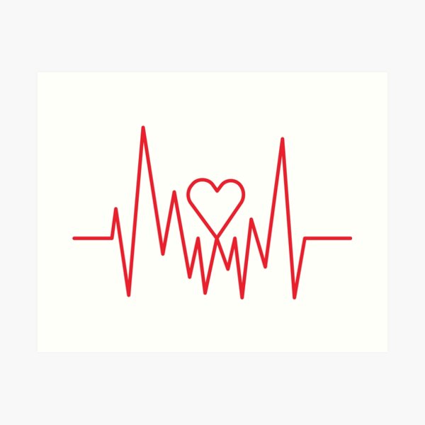 Item preview, Heartbeat - Medical Minimalist Typography Design designed and sold by Moonlit Paws.