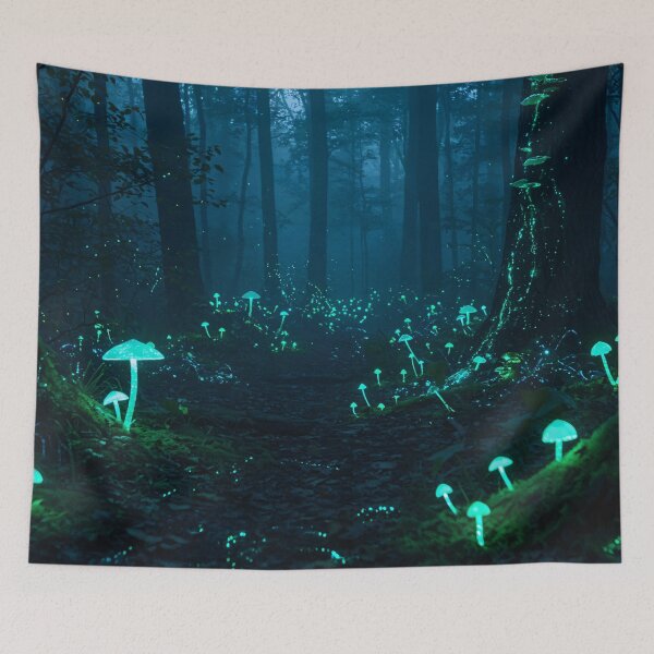 Item preview, Enchanted Forest: Glow of Bioluminescent Mushrooms designed and sold by FluidForms.