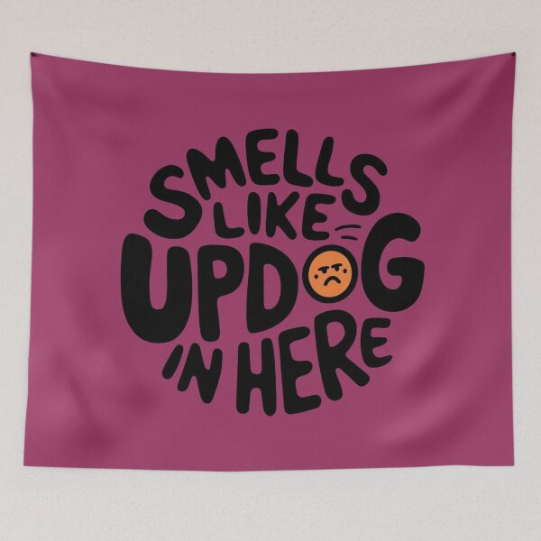 Item preview, Smells Like Updog | Funny Minimalist Typography Design designed and sold by Collision19.