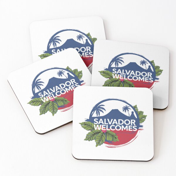 Item preview, Salvador Welcomes Flag Map San Salvador, Izalco volcano designed and sold by AnimalsDH305.