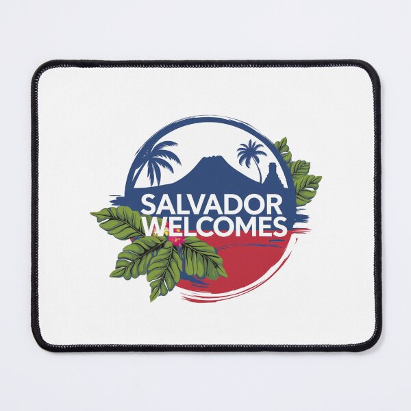 Item preview, Salvador Welcomes Flag Map San Salvador, Izalco volcano designed and sold by AnimalsDH305.
