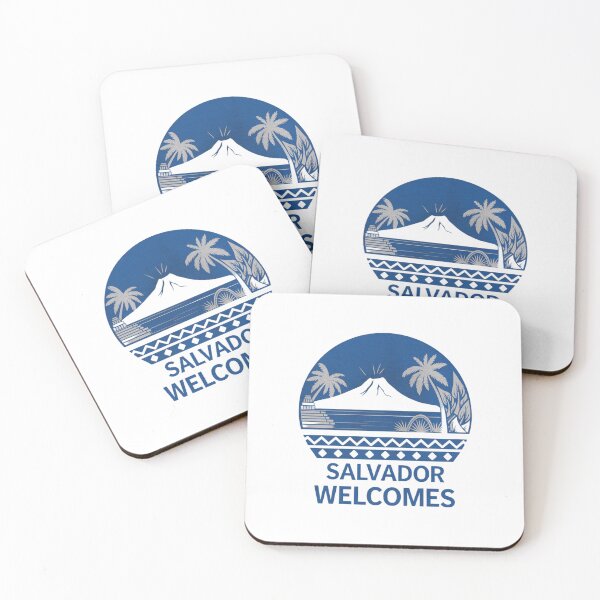 Item preview, Salvador Welcomes Flag Map San Salvador, Izalco volcano designed and sold by AnimalsDH305.