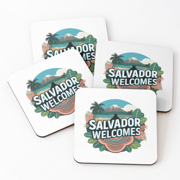 Item preview, Salvador Welcomes Flag Map San Salvador, Izalco volcano designed and sold by AnimalsDH305.