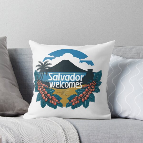 Item preview, Salvador Welcomes Flag Map San Salvador, Izalco volcano designed and sold by AnimalsDH305.