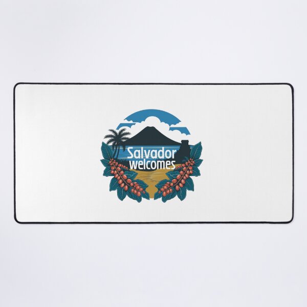 Item preview, Salvador Welcomes Flag Map San Salvador, Izalco volcano designed and sold by AnimalsDH305.