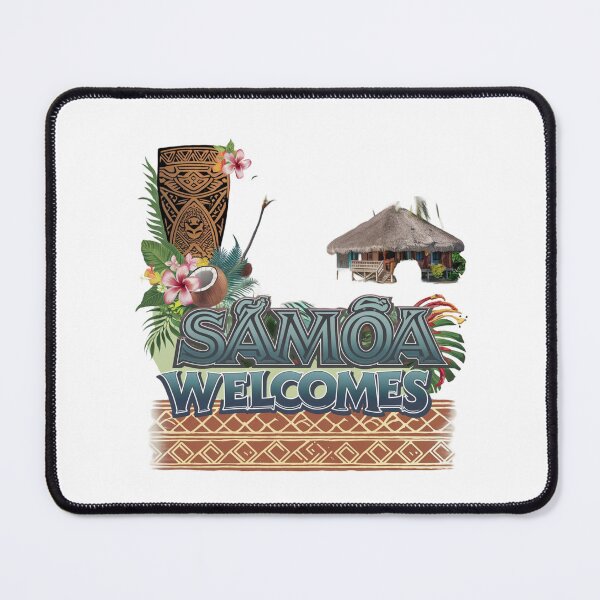 Item preview, Samoa Welcomes Flag Map Apia, Upolu, Savai'i, Togitogiga designed and sold by AnimalsDH305.