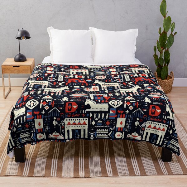 Item preview, Stylized horses in Mongolian folk art design designed and sold by Piotrek0001.