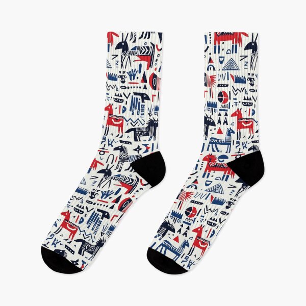 Item preview, Red and blue ethnic motifs from Mongolia designed and sold by Piotrek0001.