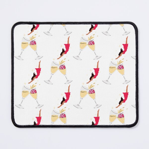 Item preview, A woman in a pink dress holding a bottle of champagne in a cowboy hat and boots.  designed and sold by Innamalinka.