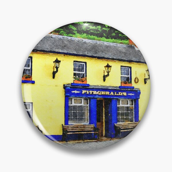 Item preview, Watercolor representation of a colorful pub in Avoca, County Wicklow, Ireland designed and sold by GestaltImagery.