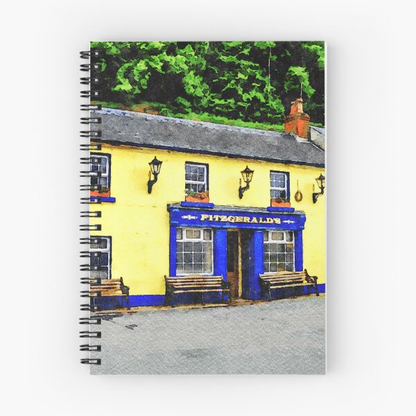 Item preview, Watercolor representation of a colorful pub in Avoca, County Wicklow, Ireland designed and sold by GestaltImagery.